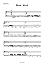 Sheet music, chords VØJ, Narvent - Memory Reboot