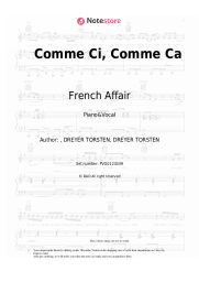 Sheet music, chords French Affair - Comme Ci, Comme Ca