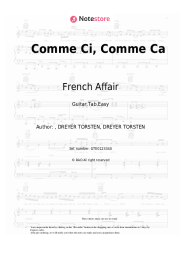 Sheet music, chords French Affair - Comme Ci, Comme Ca