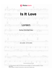 Sheet music, chords Loreen - Is It Love