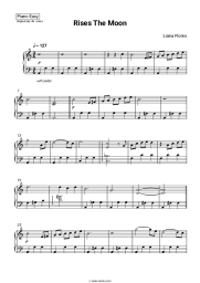 Sheet music, chords Liana Flores - rises the moon