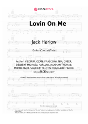 Sheet music, chords Jack Harlow - Lovin On Me