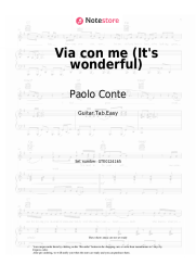 Sheet music, chords Paolo Conte - Via con me (It's wonderful)