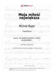 Sheet music, chords Michał Bajor - Moja miłość największa
