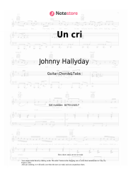 Sheet music, chords Johnny Hallyday - Un cri
