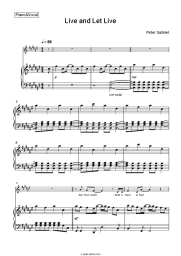 Sheet music, chords Peter Gabriel - Live and Let Live