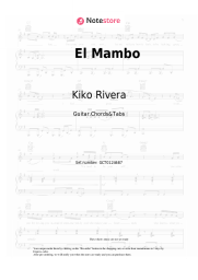 Sheet music, chords Kiko Rivera - El Mambo