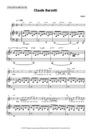 Sheet music, chords Claude Barzotti - Belle