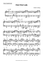 Sheet music, chords Modern Talking - Cheri Cheri Lady