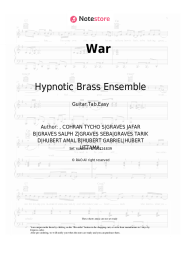 Sheet music, chords Hypnotic Brass Ensemble - War