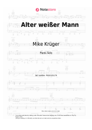 Sheet music, chords Mike Krüger - Alter weißer Mann