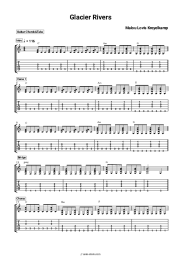 Sheet music, chords Malou Lovis Kreyelkamp - Glacier Rivers