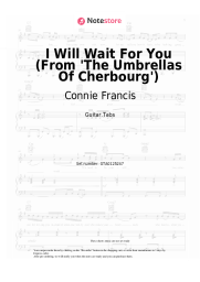 Sheet music, chords Connie Francis - I Will Wait For You (From 'The Umbrellas Of Cherbourg')