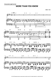 Sheet music, chords Blink-182 - MORE THAN YOU KNOW