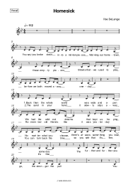 Sheet music, chords Ilse DeLange - Homesick