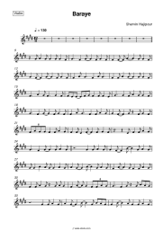 Sheet music, chords Shervin Hajipour - Baraye