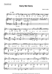 Sheet music, chords Demi Lovato - Sorry Not Sorry