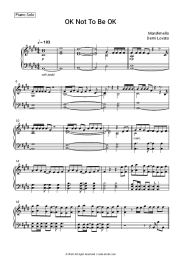 Sheet music, chords Marshmello, Demi Lovato - OK Not To Be OK