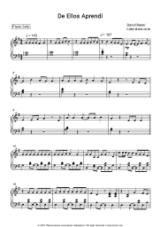 Sheet music, chords David Rees - De Ellos Aprendí