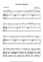 Sheet music, chords David Rees - De Ellos Aprendí