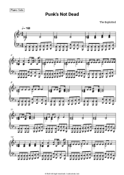 Sheet music, chords The Exploited - Punk's Not Dead