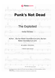 Sheet music, chords The Exploited - Punk's Not Dead