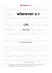 Sheet music, chords UMI, V (BTS) - wherever u r