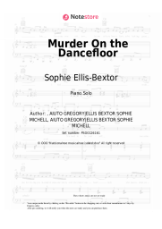 Sheet music, chords Sophie Ellis-Bextor - Murder On the Dancefloor