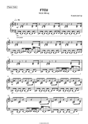 Sheet music, chords Nicki Minaj - FTCU