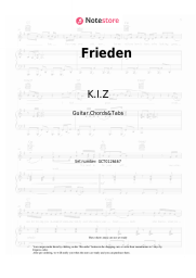 Sheet music, chords K.I.Z - Frieden