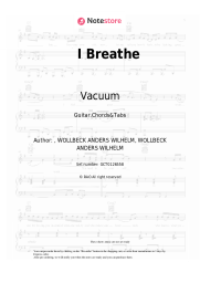 Sheet music, chords Vacuum - I Breathe