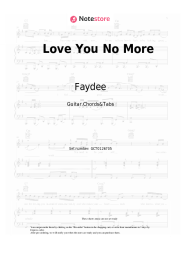Sheet music, chords Faydee - Love You No More