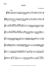 Sheet music, chords Tim Bendzko - Hoch