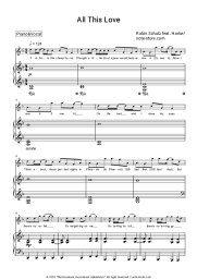 Sheet music, chords Robin Schulz, Harlœ - All This Love