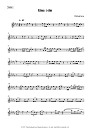 Sheet music, chords Wilhelmine - Eins sein
