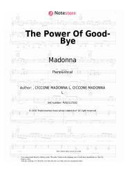 Sheet music, chords Madonna - The Power Of Good-Bye