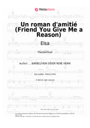 Sheet music, chords Elsa, Glenn Medeiros - Un roman d'amitié (Friend You Give Me a Reason)
