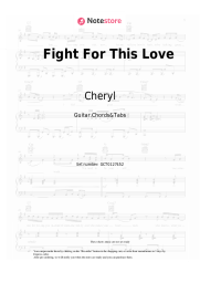 Sheet music, chords Cheryl - Fight For This Love
