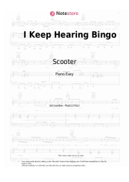 Sheet music, chords Scooter - I Keep Hearing Bingo