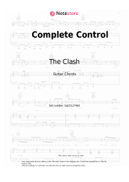 Sheet music, chords The Clash - Complete Control