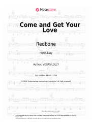 Sheet music, chords Redbone - Come and Get Your Love