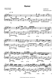 Sheet music, chords Lee Brice - Rumor