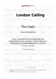 Sheet music, chords The Clash - London Calling