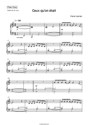 Sheet music, chords Pierre Garnier - Ceux qu'on était
