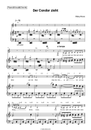 Sheet music, chords Mary Roos - Der Condor zieht