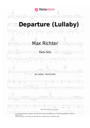Sheet music, chords Max Richter - Departure (Lullaby)