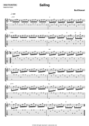 Sheet music, chords Rod Stewart - Sailing