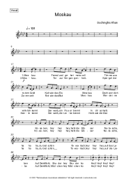 Sheet music, chords Dschinghis Khan - Moskau