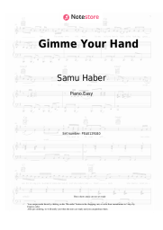 Sheet music, chords Samu Haber - Gimme Your Hand