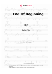 Sheet music, chords Djo - End Of Beginning